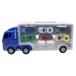 [아가플러스] 아가플러스 컨테이너 트럭 캐리어+미니카 6종 블루 세트