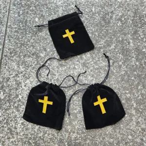 [룽스]교회 벨벳 미니 파우치 5P