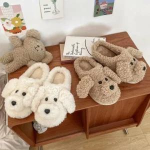 댕댕이 뽀글이 털슬리퍼 슬리퍼 푸들 강아지 실내화