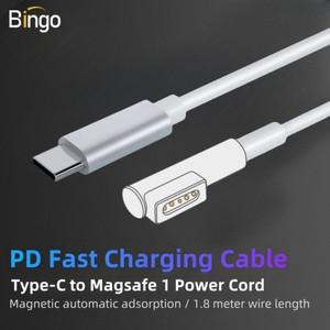 Type-C(USB-C) - Magsafe 1/2 고속 충전 케이블 MacBook Air/Pro 45W 60W 85W용 자기 L/T 헤드