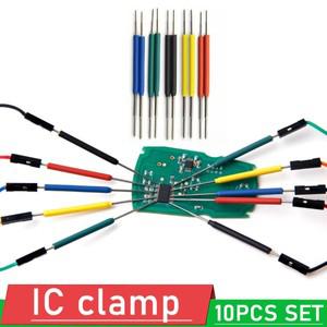 10pcs 범용 칩 마이크로 IC 클램프 SOP SOIC SMD  클립 핀 소켓 어댑터 프로그래머 f/로직 분석기