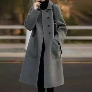 [올리비에스클로젯] 모던 카라 포켓 롱 코트_O2512CT601D