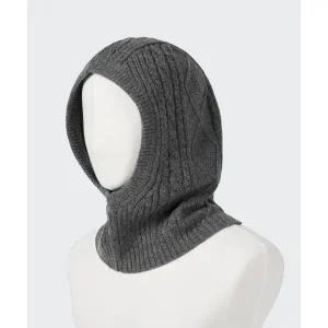 램스울 케이블 니트 바라클라바 미디엄 그레이 402094