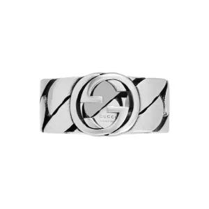 [구찌] 인터로킹 G 와이드 8mm 실버 반지 661515 J8400 0728 270448 1491322