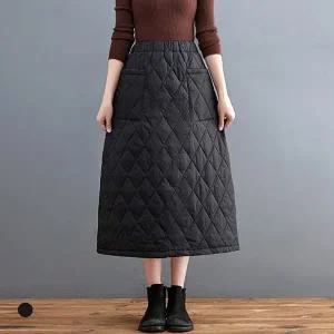 KARRA 페이블퀼팅A라인스커트_A5W0524