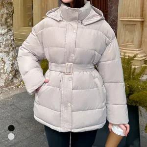 KARRA (77까지)벨티드미디후드패딩+벨트SET_A5W0526