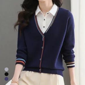 KARRA 셔츠믹스포멀배색니트_A5W0536