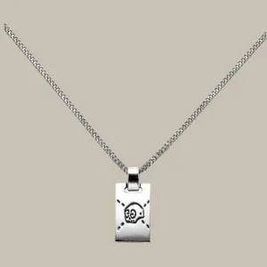 [구찌] YBB455315001 (455315 J8400 0701) 고스트 해골 실버 목걸이 270759 1504591