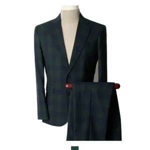 울모직 카키체크 남자세미정장 결혼식 하객룩 가을 겨울 수트 남성