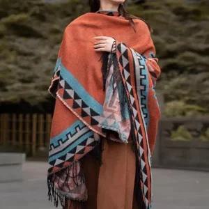 겨울망토 니트 포근한 망토 가디건 겨울 캠핑용품 케이프 숄