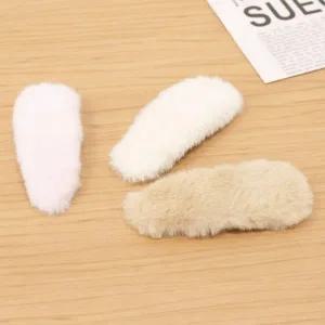 겨울머리핀 헤어핀 벨벳 똑딱핀 반머리 집게핀