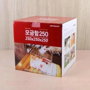 [셀러에이드]투명 아크릴 저금통 대형 식권 보관함 모금함 재활용 통