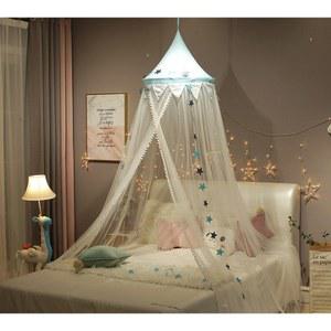 공주방 인테리어 침대 커튼 하우스 레이스 모기장 꾸미기 북유럽 캐노피