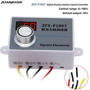 ZFX-P1007 디지털 디스플레이 속도 컨트롤러 방수 무단 조절기 500W AC 220V 제어 스위치
