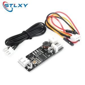 온도 제어 속도 컨트롤러 섀시 컴퓨터 소음 감소 모듈 12V 0.8A DC PWM 2-3 단일 와이어 팬 NTC B50K 3950