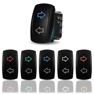 크루즈 컨트롤12V 로커 스위치 우측 좌측 화살표 버튼 3단 ON OFF 자동차 도어 제어 순간 방향 지시등 RV