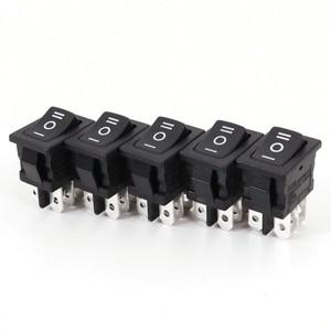 5Pcs RLEIL RL3-10 6Pin DPDT ON-OFF-ON 3 위치 15x21mm 미니 소형 로커 10A/125VAC 6A/250VAC