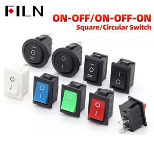 FILN KCD1-101 6A 250VAC 10A 2핀 온오프 미니 소형 로커 스위치 토글 21x15mm 스냅인 간편 설치