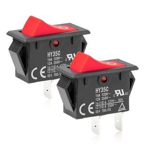 HY35C 푸시 버튼 125/250V 로커 및 핀 AC 스위치 가전제품 스위치에 산업 2개, 장비 16A/12A 온오프 맞습니다 다양한