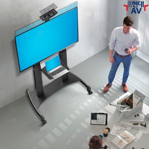 현대AV HD-CF1000 초대형 TV 이동형 스탠드 거치대, 86인치/70kg/VESA 800x600mm 지원, 편리한 TV 높이 조절, 높낮이 기능 선반 제공, 카메라 다이 기본 장착,  한글 설치안내서 제공
