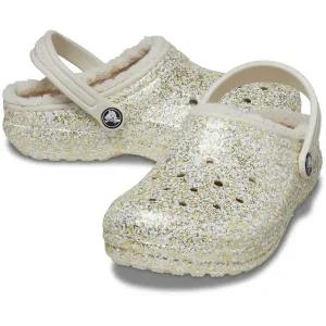 [크록스](타임스퀘어점패션관)클래식 라인드 글리터 클로그 토들러 스터코 207463-160