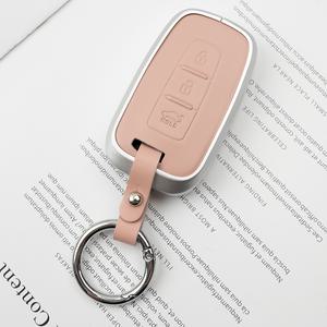 현대 호환용 자동차 3버튼 i30 벨로스터 신형엑센트 베라크루즈 산타페 CM 더스타일 스마트키 가죽케이스