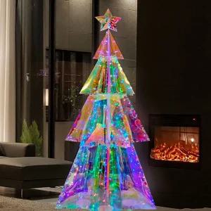 크리스마스 반짝이는 LED 대형 오로라 트리 1.8M 2.1M