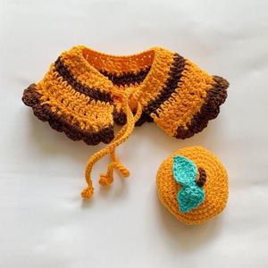 [KGPO3S8T_4B]개달당 강아지 고양이 모자+케이프 2종 SET