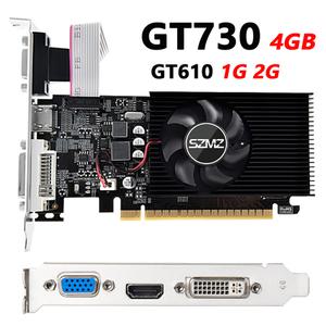 냉각 팬 데스크톱 게이밍 그래픽카드 GT730 4GB DDR3 128 비트 16X 로우 프로파일 데스크탑 PC 서버용 PCI-