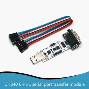 직렬 포트 자동 변환 모듈 USB-UART USB-TTL RS232 RS485 CH340 6 in 1