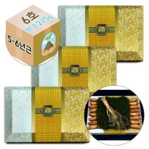 GS-Fresh 고려 수삼 17뿌리 선물용 6호 금색보자기 3팩
