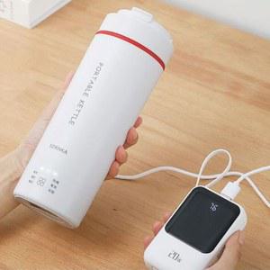 USB 전기 포트 텀블러 휴대용 연결 스마트 커피 가열 기본 화이트 차량용 보온 캠핑용