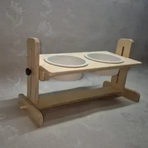 위더스 강아지 고양이 개 대형견 중형견 원목 높이조절 애견 애묘 밥그릇 식기 식탁 물그릇