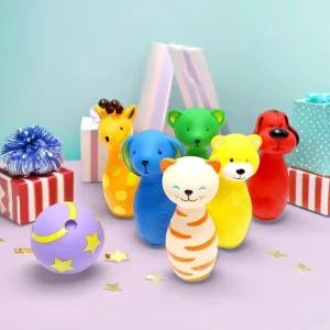 소프트 안전 동물볼링 세트 말랑 볼링놀이 스포츠게임 실내 체육 공놀이 장난감 유아 어린이