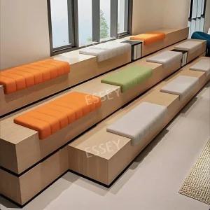 L자형 맞춤형 계단 방석 시트 신발 캐비닛 가죽 쿠션 두껍게 의자