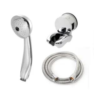 올크롬 샤워기 중 고급메탈호스 B세트 1.5m 샤워헤드 절수형 샤워줄 호수 욕실 거치대 수전 부속품 목욕탕