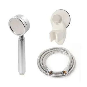 리빙 샤워기 고급메탈호스 B세트 1.5m 고압 샤워헤드 걸이 홀더 욕실 부속품 호스 교체 목욕탕 호텔 고압