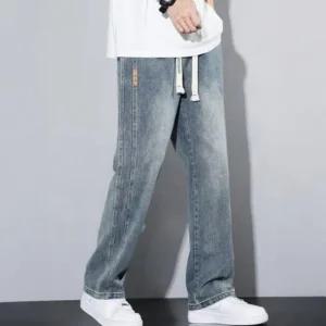 패턴 남성 루즈핏 데님팬츠 워싱 [PF-1] 2컬러 (48Wj0)