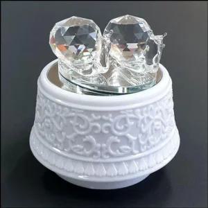 오르골 크리스털 뮤직박스 달팽이 회전 LED (47SZc)