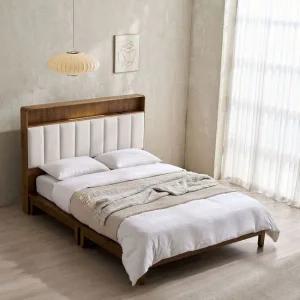 잉글랜더 루체 원목 LED 통깔판 침대(Sweet Slumber 스탠다드 매트-Q)