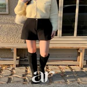 (MADE/융기모/벗기싫은촉감) 쫀쫀이 스판 융기모 숏 겨울 팬츠 ps4279