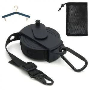 ACEPEED 차량용 캠핑용 휴대용 멀티 로프 데이지체인 옷걸이 C131 블랙 +옷걸이1개