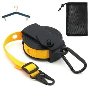 ACEPEED 차량용 캠핑용 휴대용 멀티 로프 데이지체인 옷걸이 C131 오렌지 +옷걸이1개