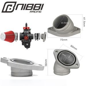 NIBBI 알루미늄 Zongshen 엔진 흡기 매니폴드 어댑터  Hawk250CC 더트 바이크 카브레타 연결 바이크 오토바