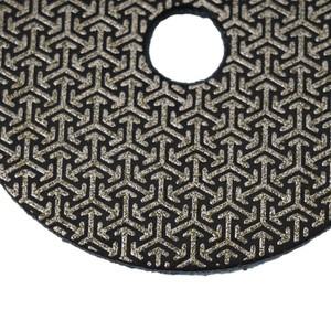 돌과 유리를 포함한 다양한 재료에 사용하기 위한 전기도금 다이아몬드 건식 연마 패드 3인치 샌딩 디스크