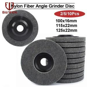 100mm 115mm 나일론 섬유 연마 휠 비 짠 디스크 4-5 ''금속 용 연삭