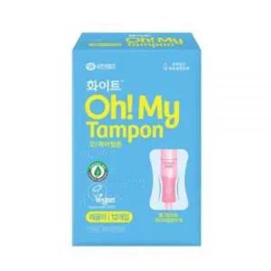 화이트 순면 탐폰 오마이탐폰 생리대 레귤러 12개입