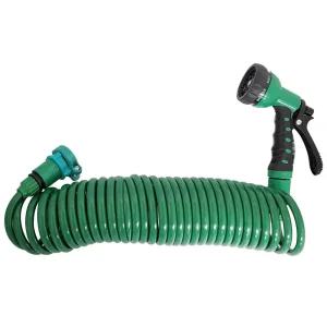 삼정 코일호스(7.5m) 7기능 분사기 세차 엉킴방지정원 물세 고압