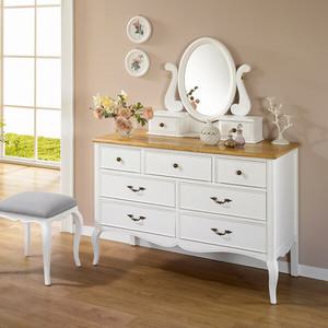 유캐슬 라비앙 엔틱 와이드화장대 (원형거울 포함) / 스툴별도