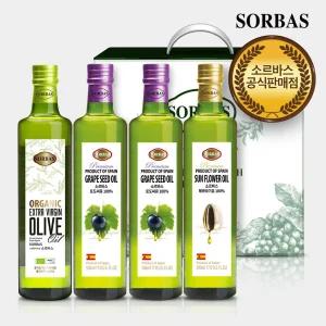 유기농올리브유1병 포도씨유2병 해바라기유1병 오일선물세트